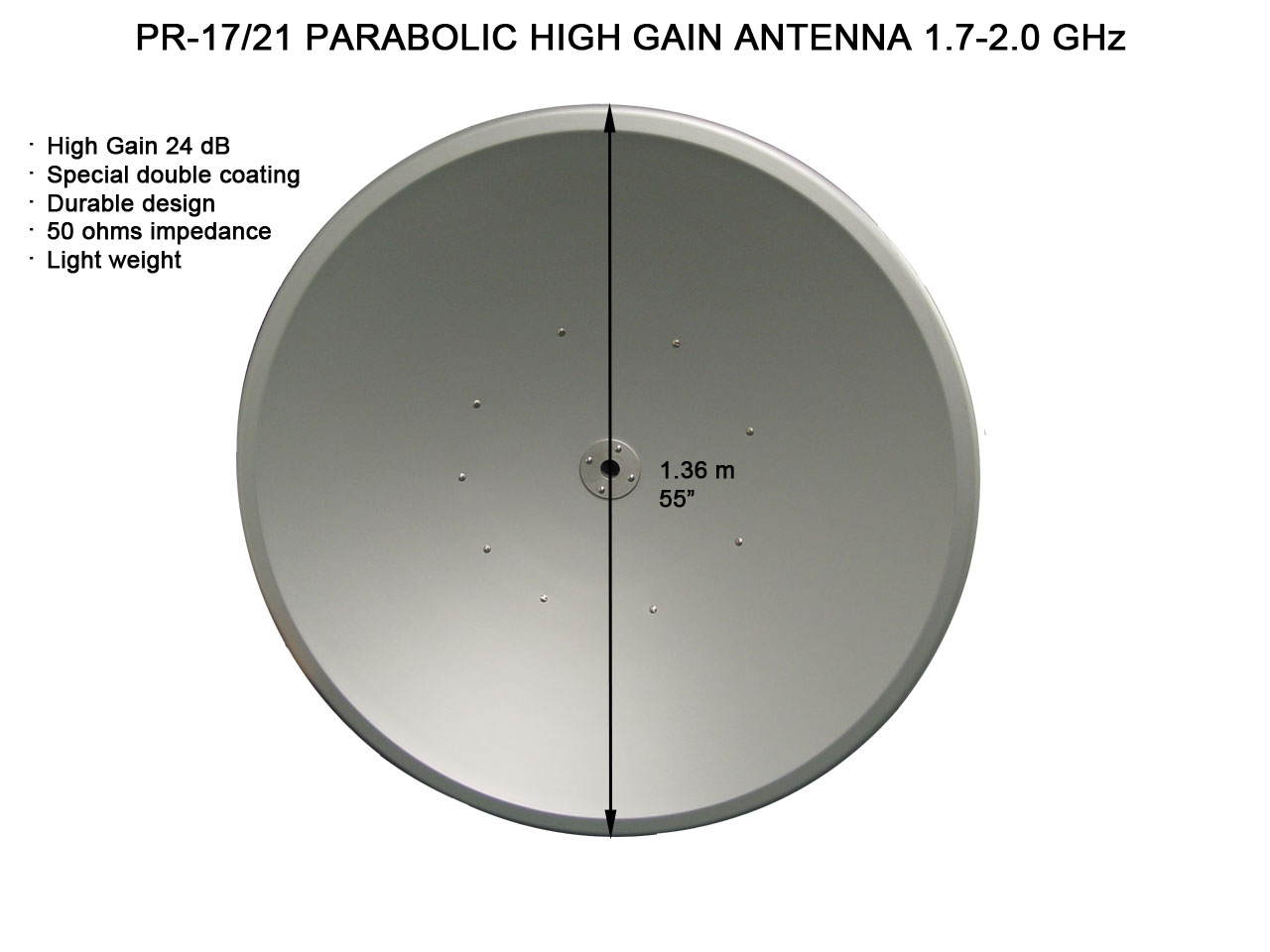 ANTENNE UHF MX, CANAUX 21/60, G = 17 dB